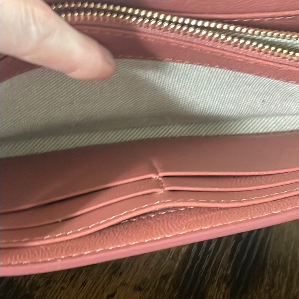 EUC Jimmy Choo Pink Leather Clutch/Long Wallet - Picture 10 of 11